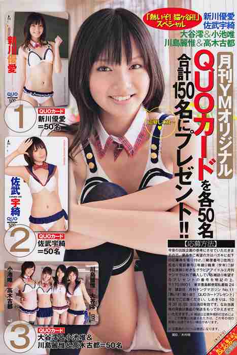 [日本写真杂志]ID0095 [Monthly Young Magazine] 2010.11 Yua Shinkawa 新川優愛 [15P]--性感提示：火红热情曼妙热辣风花雪月波峰高凸迷人曲线